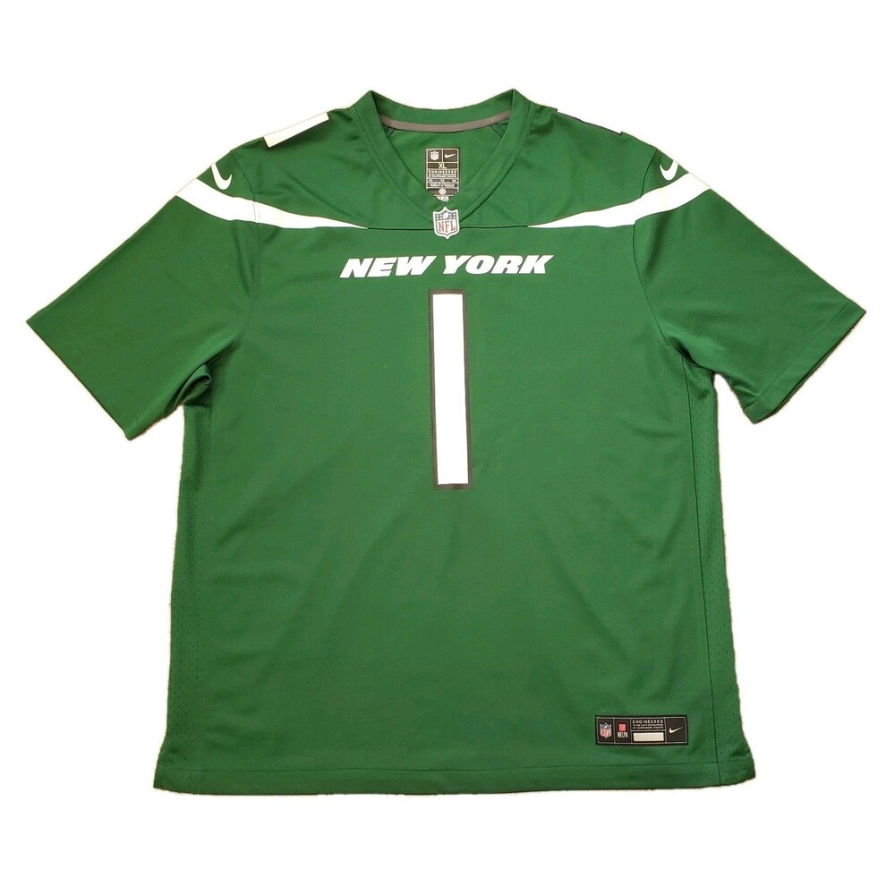 Nike Engineered Sauce Gardner New York Jets Size XL Mens Green NFL Jersey #1